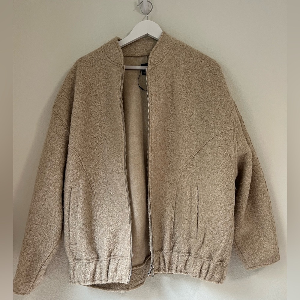 Zara Oversized Boucle Bomber